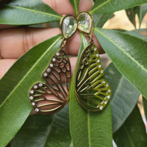 Elegant Butterfly Wing Drop Earrings