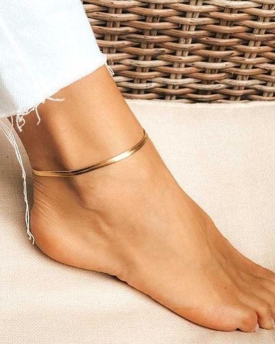 Minimalist 18K Gold Plated Sleek Anklet – Anti-Tarnish & Waterproof - Image 2