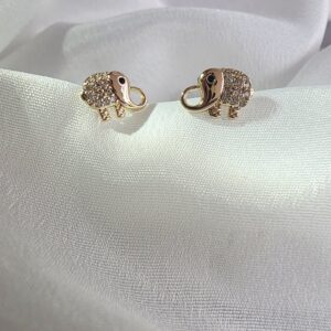 Good Fortune Crystal Elephant Earrings
