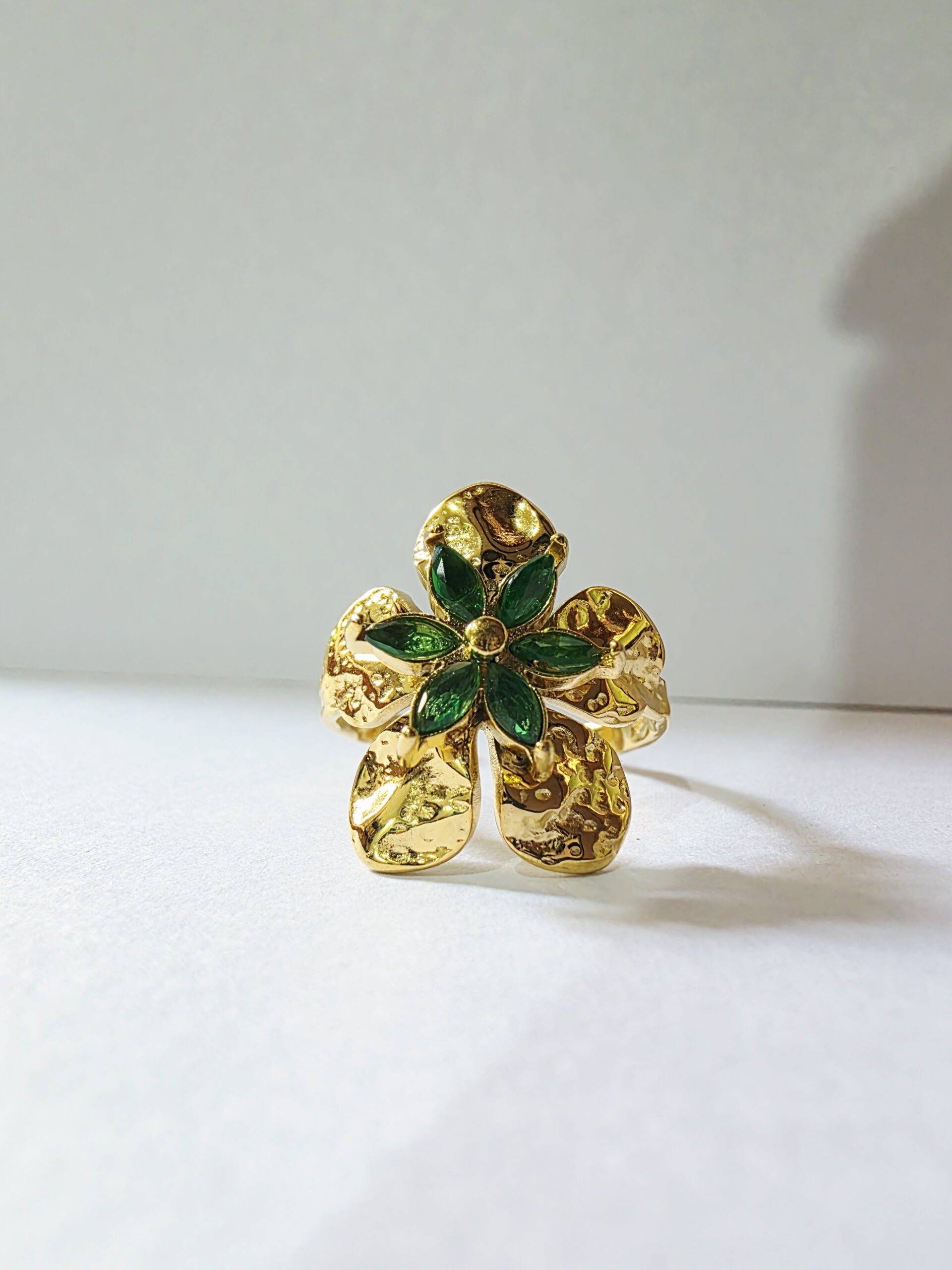 Golden Bloom Adjustable Statement Ring - Image 2