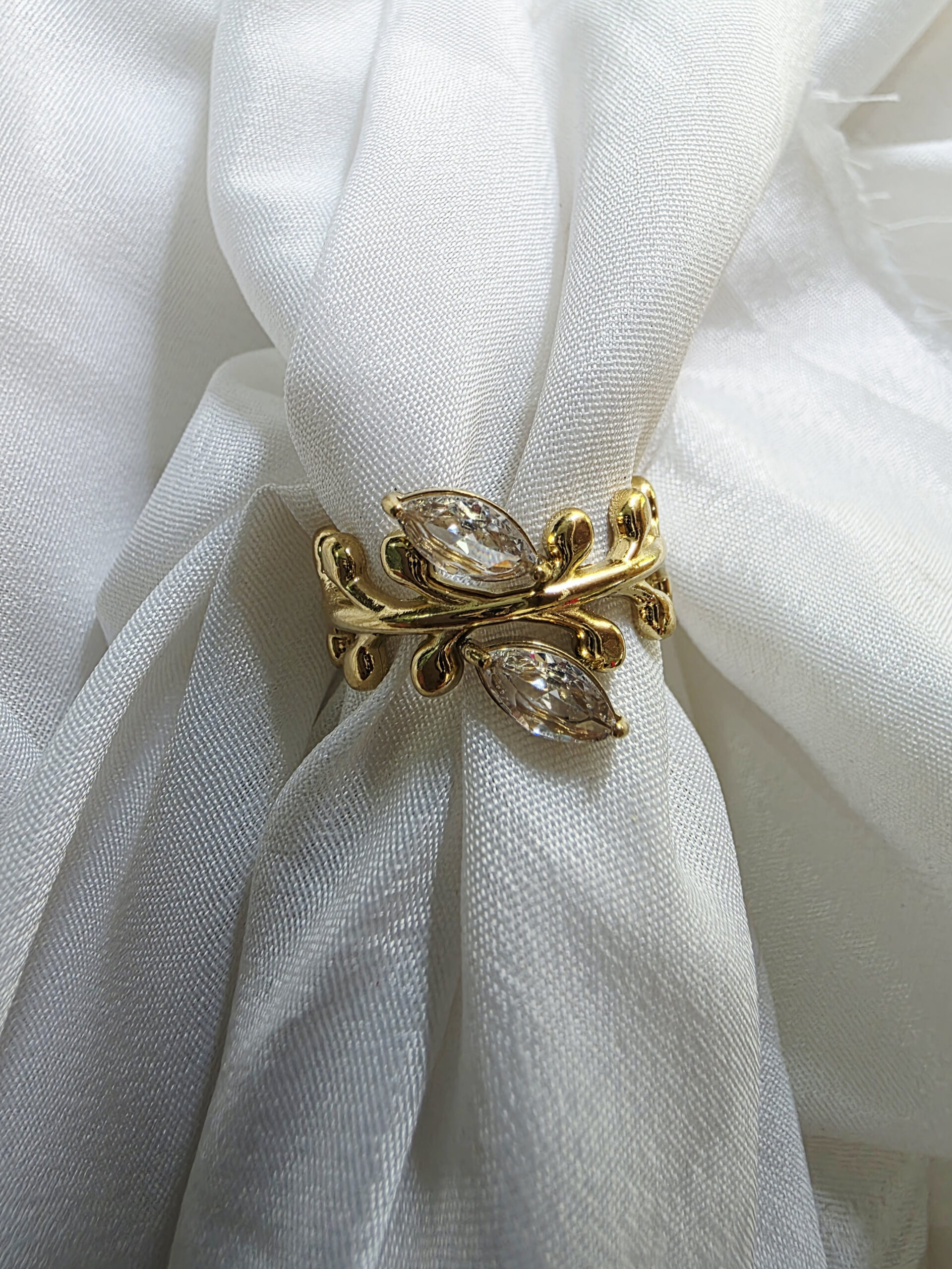 Golden Leaf Vine Ring - Image 4