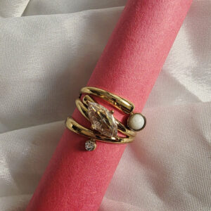 Marquise Charm Adjustable Gold Ring