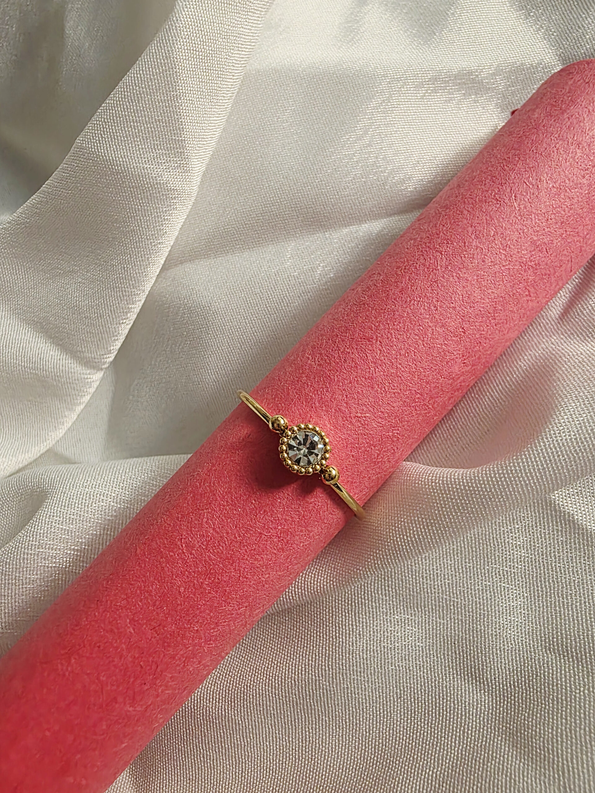 Dainty Glow Adjustable Solitaire Ring