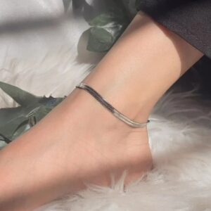 Silver Snake Chain Anklet