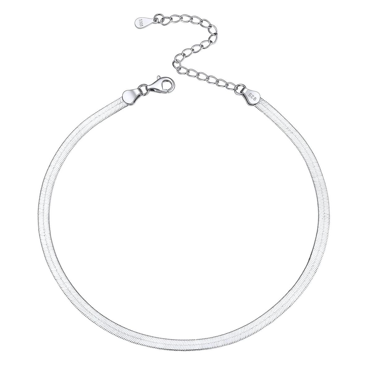 Silver Snake Chain Anklet - Image 2