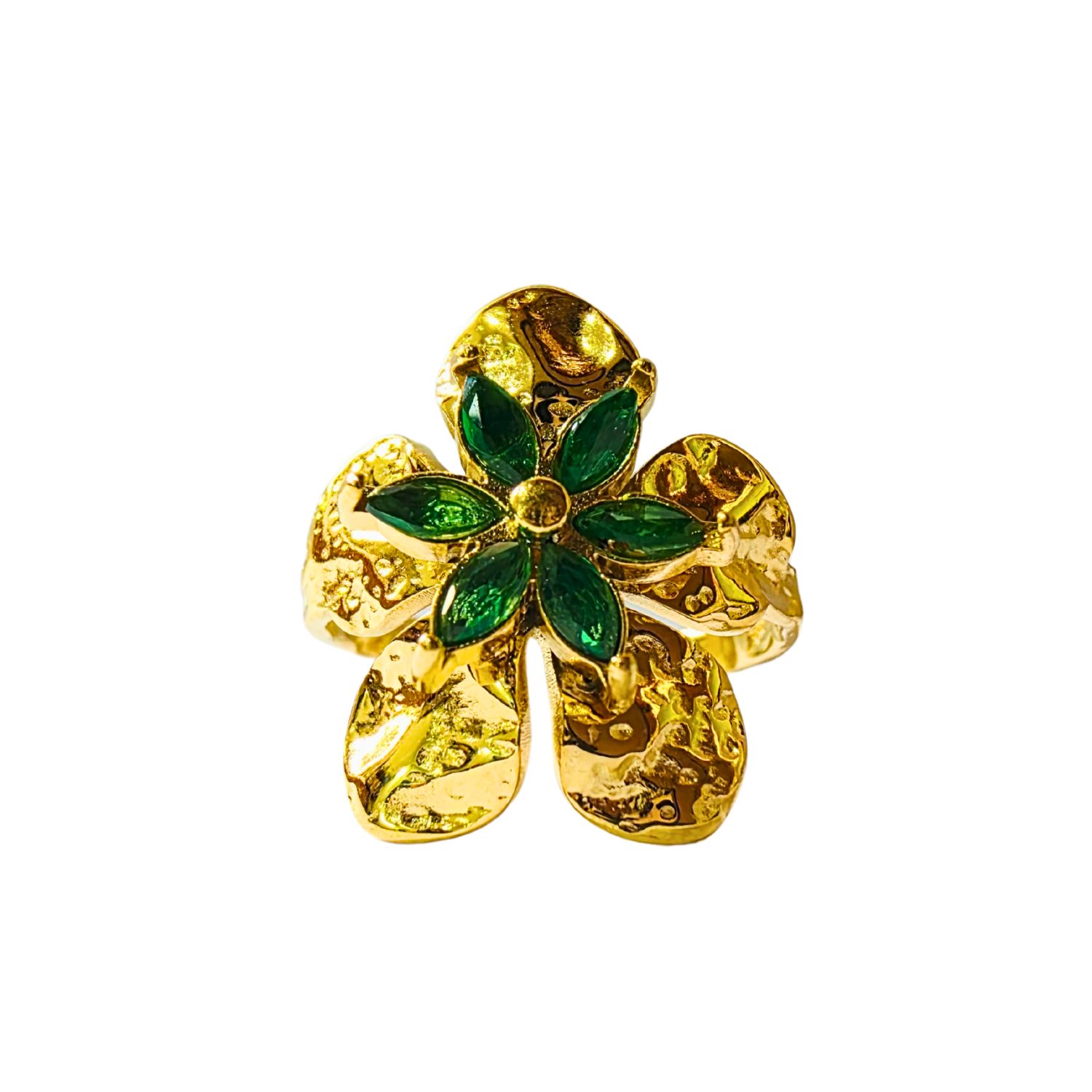 Golden Bloom Adjustable Statement Ring - Image 3
